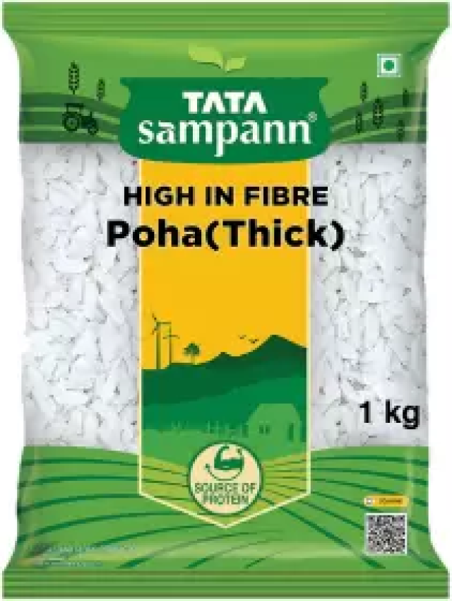 Tata Sampann High in Fibre (Thick) Poha  (1 kg)